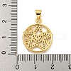 Rack Plating Brass Micro Pave Cubic Zirconia Pendants KK-B091-50A-G-3