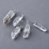 Natural Quartz Crystal Pendants G-Q458-33-1