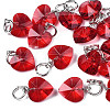 Faceted Transparent Glass Charms GLAA-T024-04I-1