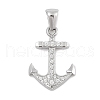 304 Stainless Steel Micro Pave Cubic Zirconia Pendants STAS-D112-03P-07-1