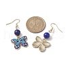 Alloy Enamel Butterfly Dangle Earrings EJEW-JE05648-02-3