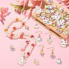 60Pcs 6 Styles Alloy Enamel Pendants ENAM-CJ0004-90-6