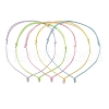 5Pcs 5 Colors Adjustable Waxed Polyester Cord Necklace Making AJEW-JB01309-01-1