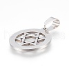 Tarnish Resistant 304 Stainless Steel Pendants STAS-F106-23P-2