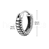 Stainless Steel Hoop Rings for Men PW-WG7F38C-01-1