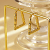 Stylish Stainless Steel Bamboo Hoop Earrings FW8059-2-2