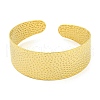 Ion Plating(IP) 304 Stainless Steel Textured Open Cuff Bangles for Women STAS-M001-16G-2