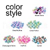 Rainbow Acrylic Imitation Pearl Beads OACR-YW0001-05-3