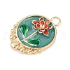 Brass Enamel Pendants KK-K351-48G-01-2