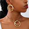 Ring Alloy Pendant Necklaces & Stud Dangle Earrings Sets FS-WG1BB50-01-2