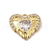 Rack Plating Brass Micro Pave Cubic Zirconia Charms KK-P230-19G-01-1