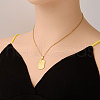 Stainless Steel Rectangle with Sun Pendant Necklaces for Women PP3560-2-1