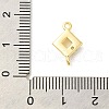 Rack Plating Brass Clear Cubic Zirconia Connector Charms KK-S396-06F-3