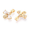 Brass Micro Pave Cubic Zirconia Charms KK-N272-10G-2