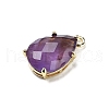 Natural Amethyst Faceted Pendants G-M431-16G-05-2
