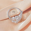 Brass Micro Pave Cubic Zirconia Open Cuff Rings for Women FS-WG6AE98-01-2