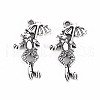 Tibetan Style Alloy Pendants TIBE-N010-50AS-RS-1