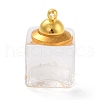 Glass Bottle Pendants GLAA-K056-01G-1