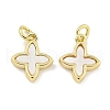 Brass with Sea Shell Charms KK-Q820-15G-1