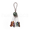 Natural Green Aventurine Round Pendant Decorations G-G997-A03-2