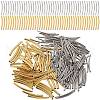 SUNNYCLUE 400Pcs 2 Colors Brass Tube Beads KK-SC0005-05-1