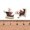 Golden Plated Alloy Enamel Pendants X-ENAM-T009-88-RS-3