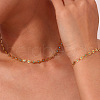 Retro 304 Stainless Steel Flower Link Bracelets for Women FS-WG93F36-02-3