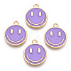 Light Gold Tone Alloy Enamel Pendants ENAM-N056-197G-3