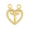 Rack Plating Brass Clear Cubic Zirconia Pendants KK-Z053-04G-1