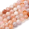 Natural Cherry Blossom Agate Beads Strands G-D313-A01-8mm-2