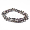 Electroplated Glass Beads Strands EGLA-H100-HP03-2