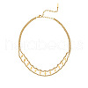 Rhombus Hollow Diamond 304 Stainless Steel Choker Necklaces FS-WGEDF7A-01-5