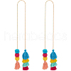 Polyester Tassel Pendant Decoration HJEW-WH20003-04B-01-2