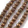 Electroplated Natural Lava Rock Beads Strands G-A251-B01-01A-2