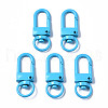 Spray Painted Eco-Friendly Alloy Swivel Snap Hooks Clasps PALLOY-T080-02Q-NR-1