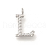 304 Stainless Steel Micro Pave Cubic Zirconia Pendants STAS-H228-06P-L-1