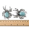 Dual-use Items Alloy Pave Jet Rhinestone Spider Brooch JEWB-C026-07D-AS-3