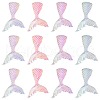 30Pcs 4 Colors Luminous Transparent Resin Cabochons RESI-CJ0003-57-1
