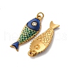 304 Stainless Steel Enamel Pendants STAS-H475-07G-2