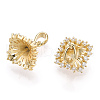 925 Sterling Silver Micro Pave Cubic Zirconia Peg Bails STER-T004-53G-1