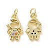 Brass Micro Pave Colorful Cubic Zirconia Pendants KK-E068-VF142-1