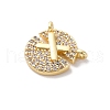Brass Micro Pave Cubic Zirconia Pendants KK-K406-02G-2