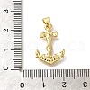 Rack Plating Brass Micro Pave Cubic Zirconia Pendants KK-Z086-68G-04-3