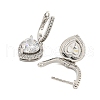 Rack Plating Brass Micro Pave Cubic Zirconia Hoop Earrings EJEW-H310-02P-2