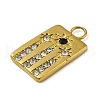 316 Surgical Stainless Steel Pendant with Rhinestone STAS-H189-01C-G-2