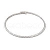 Rack Plating Brass Cubic Zirconia Elasticity Necklaces NJEW-S425-01P-1
