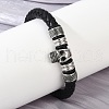 Braided Microfiber Leather Cord Bracelets BJEW-D304-08AS-4