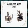 HOBBIESAY Brass Prayer Box Pendants KK-HY0001-24-2