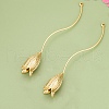 Three-Dimensional Flower Brass Pendants KK-V006-02G-03-1