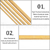 BENECREAT 5Pcs 5 Style Brass Craft Sticks KK-BC0007-93-3